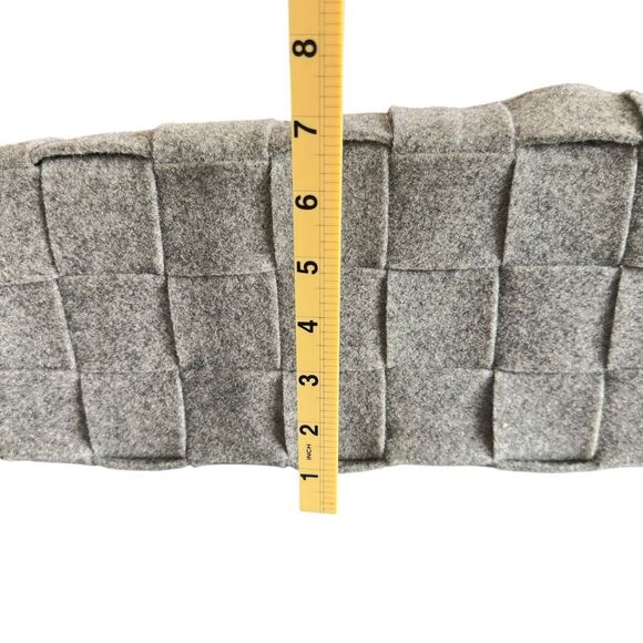 Alma Tonutti Grey Zipper Wool Woven Tote Handbag, Made In Italy Satchel  ***Item - Picture 10 of 10